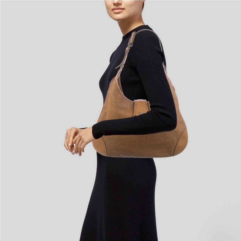 Burberry leather,canvas Hobo Bag